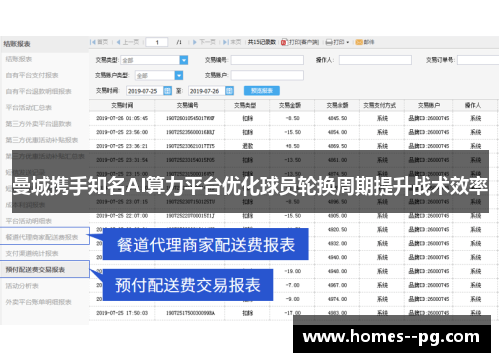 曼城携手知名AI算力平台优化球员轮换周期提升战术效率 曼城携手知名AI算力平台优化球员轮换周期提升战术效率